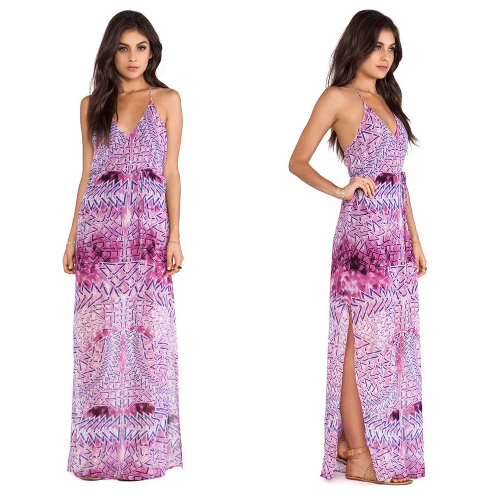 Rory Beca purple Theda silk maxi dress. Size S